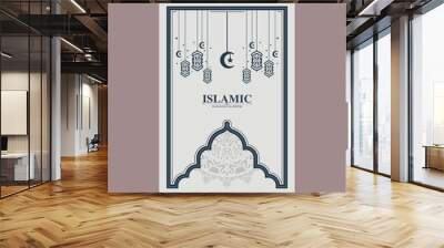 islamic ramadan kareem card design Wall mural