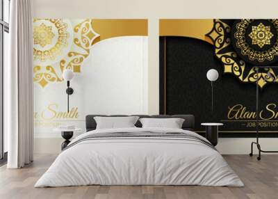 Luxury mandala business card template Wall mural