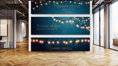 Vector banners set. Wall mural