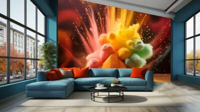 explosion of colors Wall mural