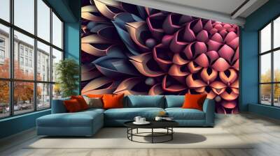 abstract geometric flower pattern Wall mural