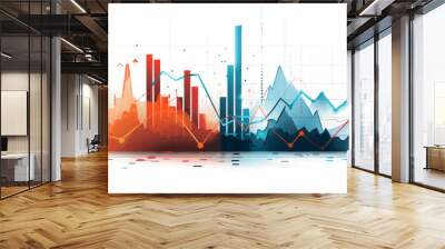 Abstract Business Data Graph Wall mural