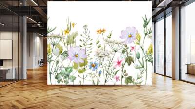 Watercolor floral pattern Wall mural