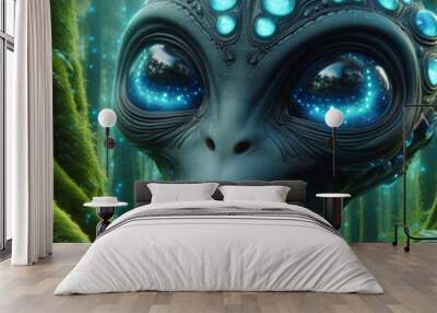 Alien in dreamland - Generative AI Wall mural