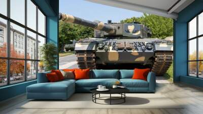 German-made Leopard 2A4 tank with camouflage paint Wall mural