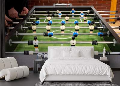 Table football game match with players Wall mural