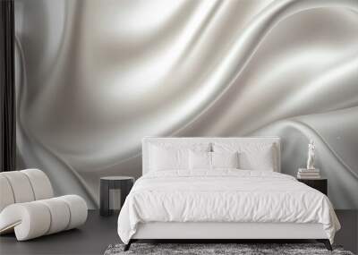 Smooth elegant  silk fabric background. Textile texture. Vector illustration Wall mural