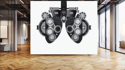 Eye examination isolated on white background. Wall mural