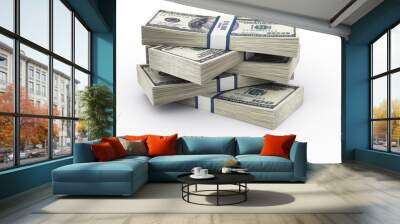 Money stack Wall mural