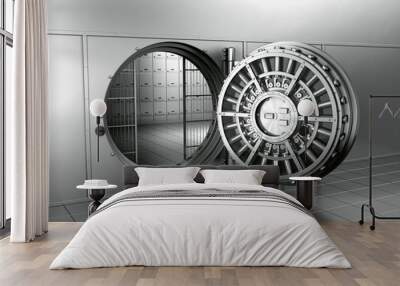 Open bank vault Wall mural