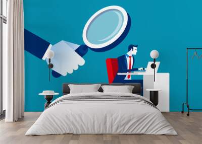 Boss is watching over employee. Concept business vector illustration, Privacy, Watching. Wall mural