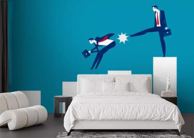 Business punish partnership. Business competition concept Wall mural