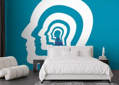 Mind exploring with personality and individuality. Business discover vector illustration Wall mural