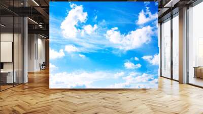 Blue sky with  tiny clouds. Abstract background. Wall mural