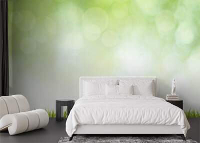 Grass and green blurred background Wall mural