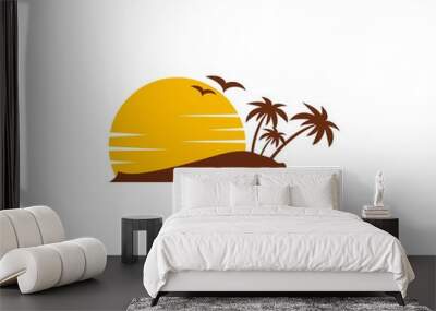 Beach logo Wall mural