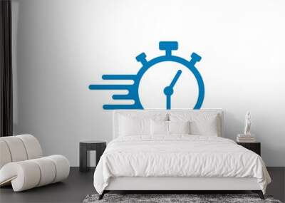 Clock logo Wall mural