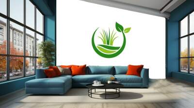 Grass logo Wall mural