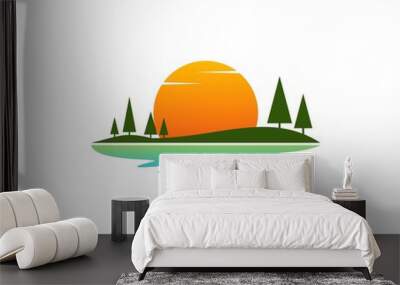 Sunset logo Wall mural