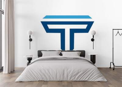 T logo letter Wall mural