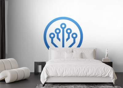 Tech logo Wall mural