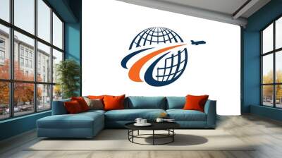 Travel logo Wall mural