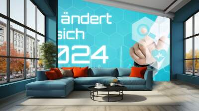 Arzt mit futuristischem Interface - Das ändert sich 2024 Wall mural