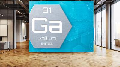 Chemical element of the periodic table - Gallium Wall mural