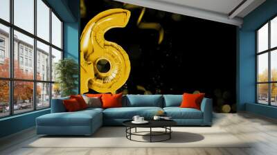 Golden balloons with copy space - Number 46 Wall mural