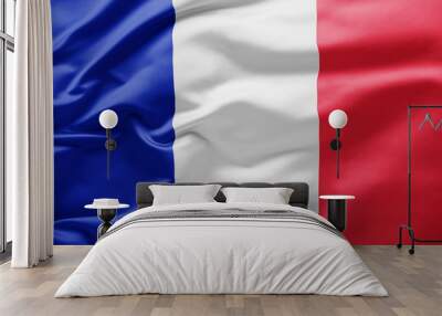 Waving national flag of France Wall mural