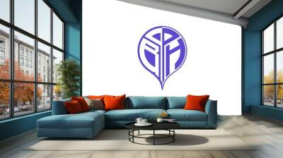 initial letter B H Modern and unique location design Wall mural