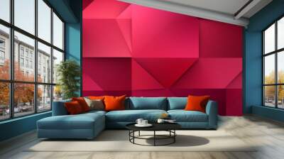 magenta color geometric dynamic background Wall mural