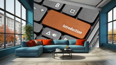 introduction. orange hot key on computer keyboard Wall mural