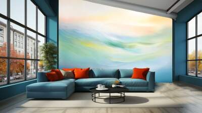 abstract watercolor background with  sky and landscape Wall mural