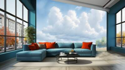 blue summer sky Wall mural