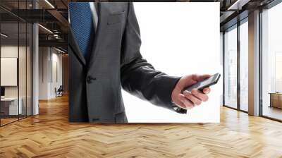 Businessman using cellphone Wall mural