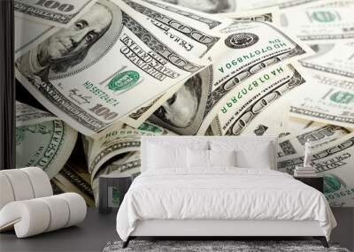 Many dollar banknotes Wall mural