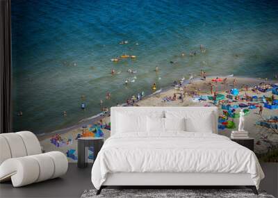 Baltic beach from cliff summer time Wall mural