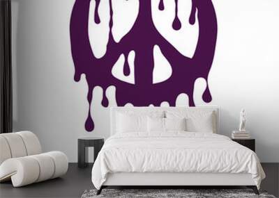 Dripping Peace Sign Wall mural