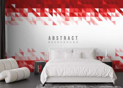 abstract red triangle geometry background Wall mural