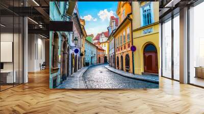 Old street in Prague Wall mural