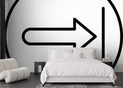 Right Arrow Icon Wall mural