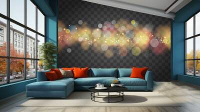 Soft glowing colored bokeh and lights. Wall mural