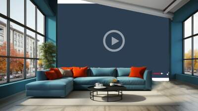 Video player in a flat style. Ideal for web application Wall mural