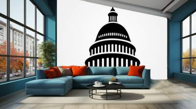 United States Capitol building icon. Vector illustration Wall mural