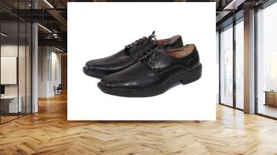 black leather men's shoes Wall mural