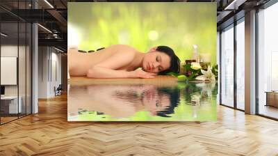 portrait of a girl in a spa Wall mural