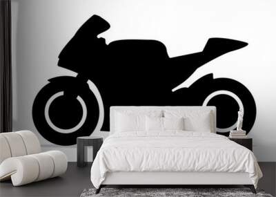 motorcycle silhouette design illustration, silhouette style design, designed for icon and animation Wall mural