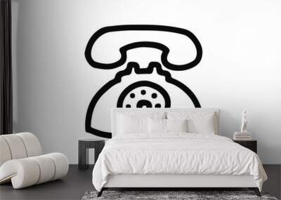 phone hand drawn icon , designed for web and app Wall mural