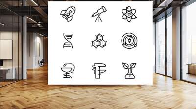 science icon set design illustration, hand drawn style design, designed web and app Wall mural